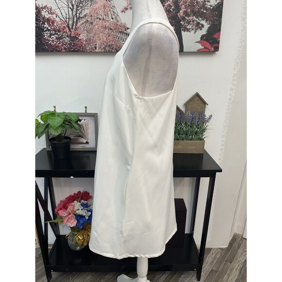 Loveriche Women’s Sheath Dress With Pockets Size M V Neck Sleeveless Zipper Back - Picture 4 of 11